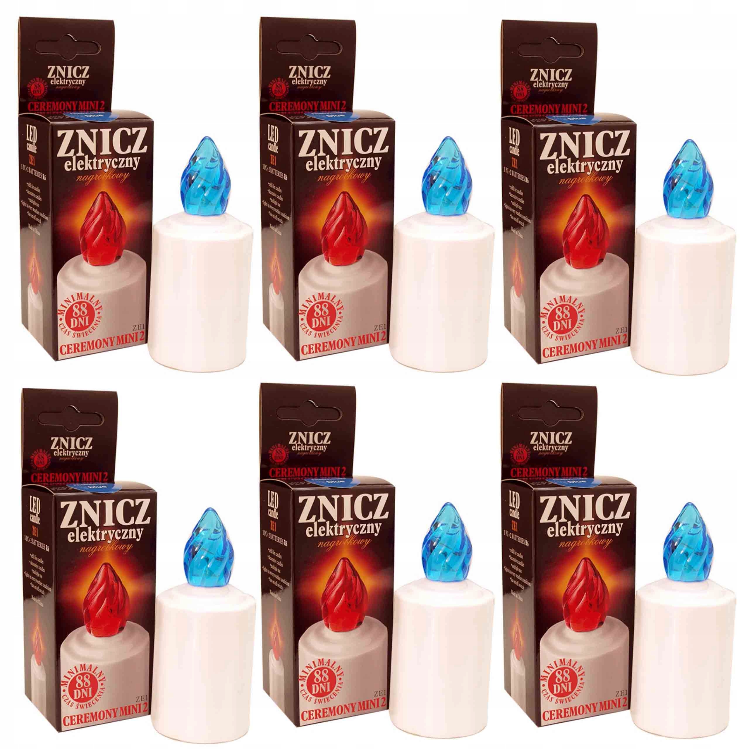 

Znicz Wkład elektryczny 88 dni świeca Led 6szt nie