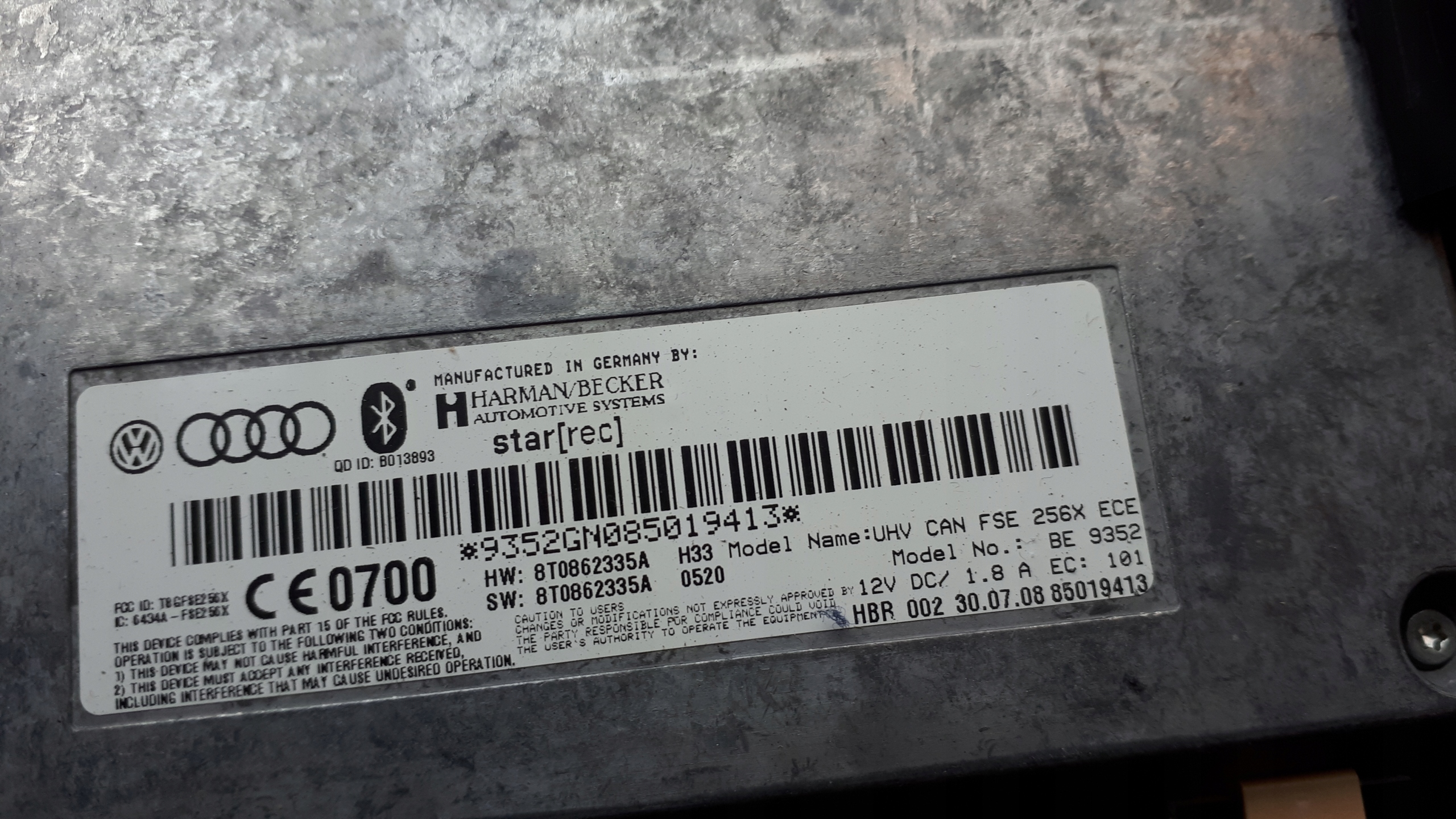 A4 B8 modul BLUETOOTH 8T0862335A A5 Q5