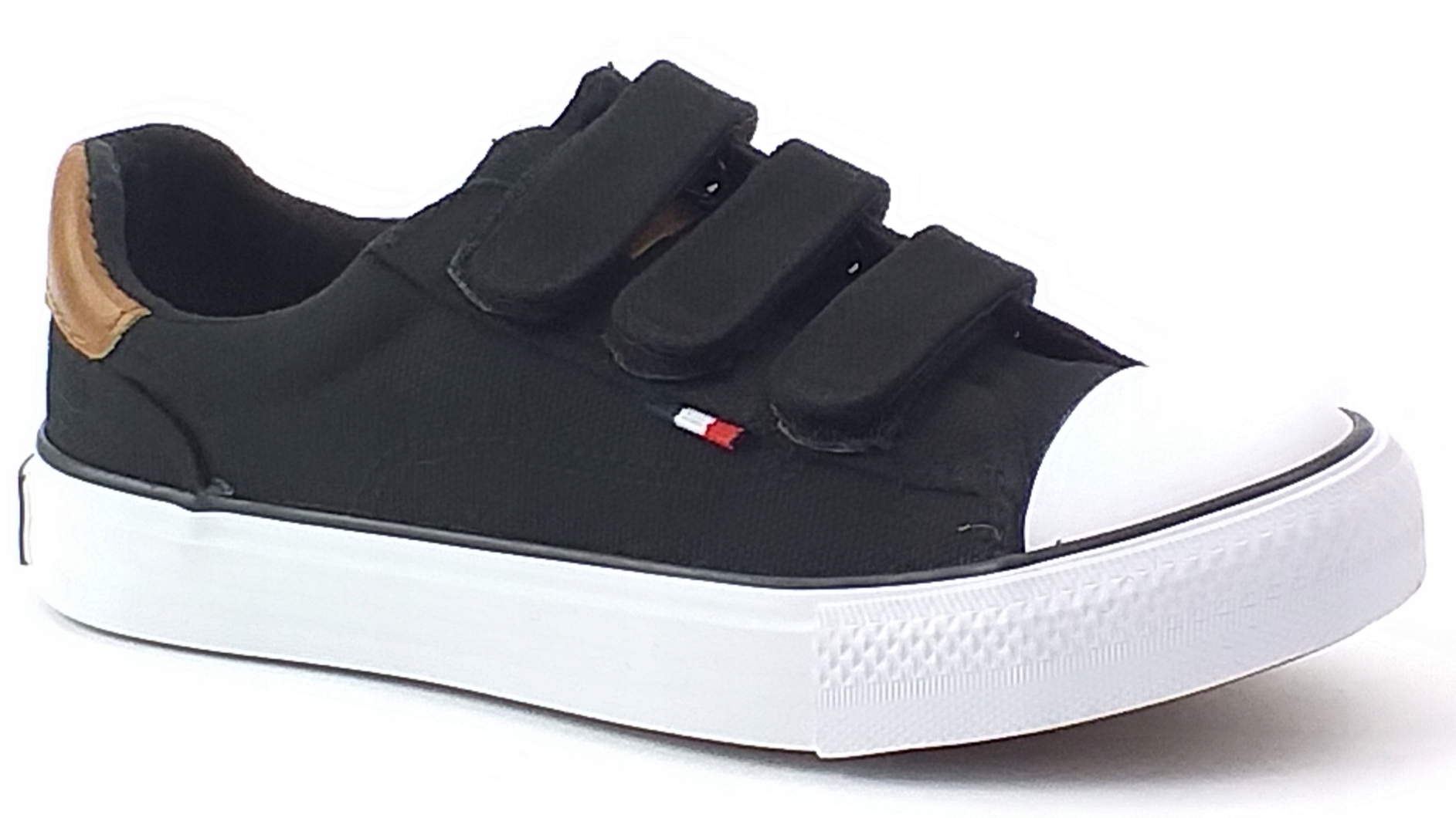 

American Niskie Trampki Czarne Na Rzepy Rzep 34