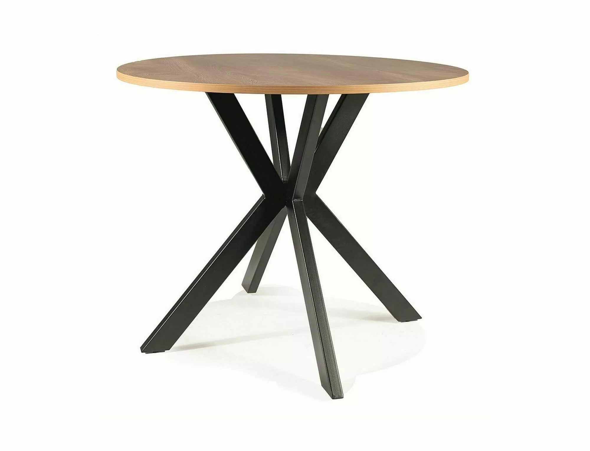 Kuchynský stôl Talia II dub/čierna fi 90 cm Sig