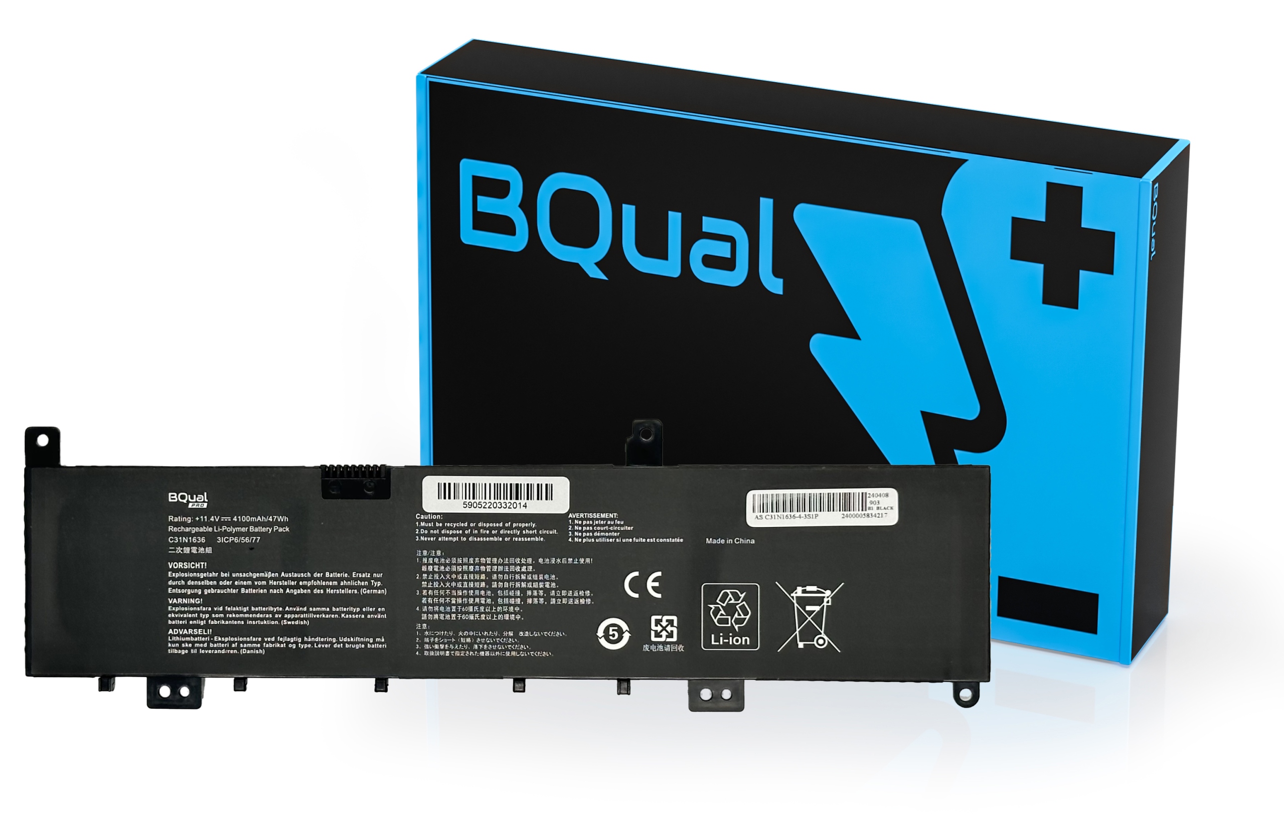 Bateria do Asus C31N1636 N580G N580V N580VD X580V X50VD M580G N580G X580