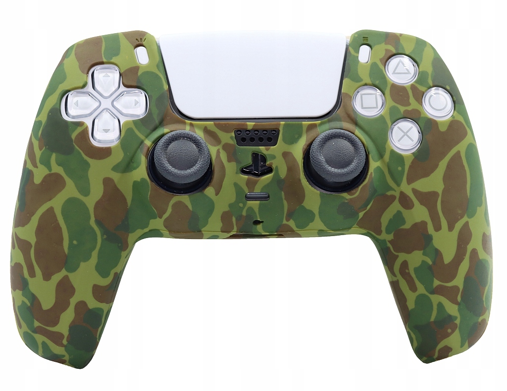 OSŁONA POKROWIEC SYLIKON ETUI SILIKONOWE NAKŁADKA PADA PS5 Camo Green