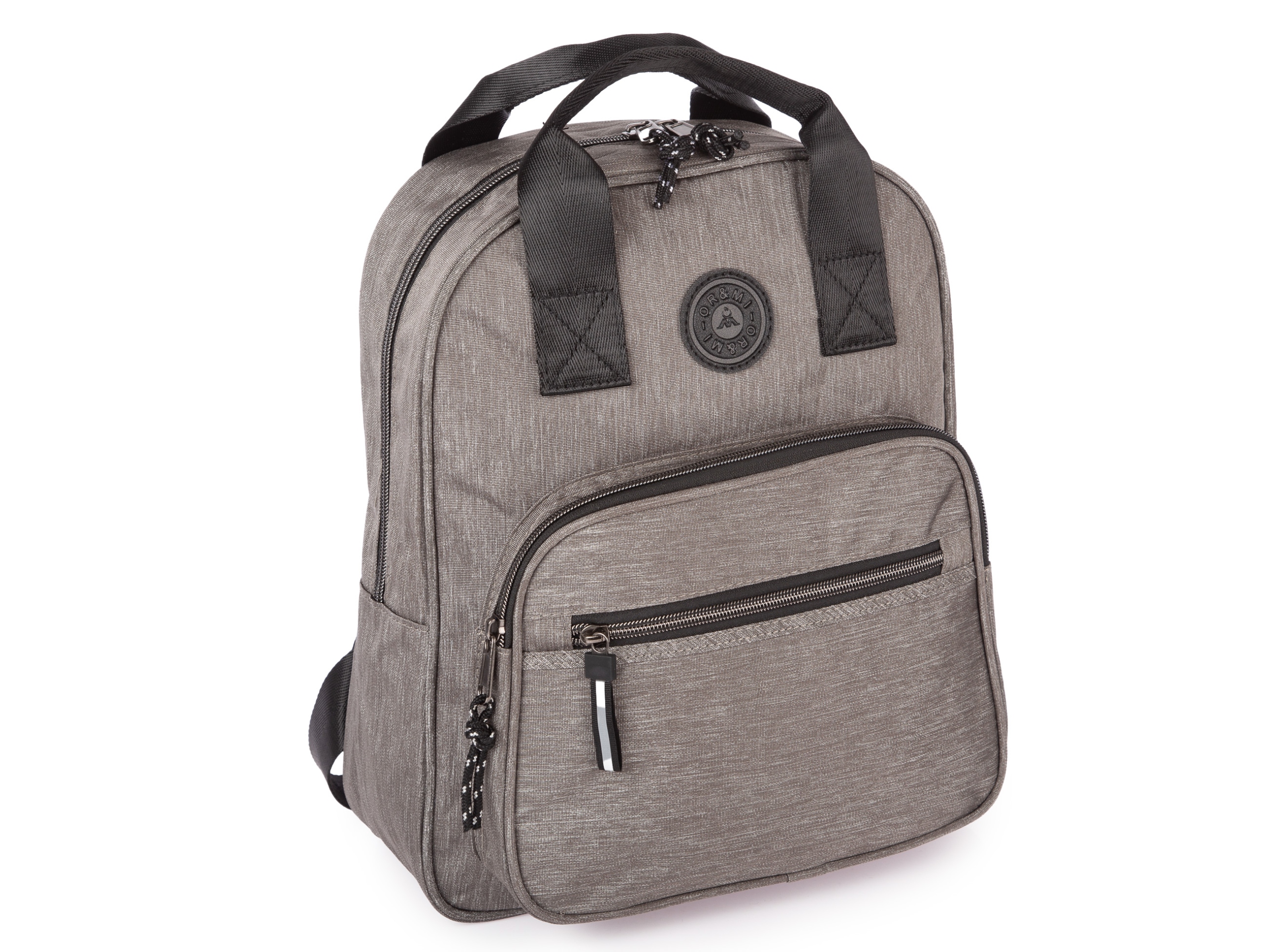 Lekki plecak turystyczny materiałowy damski męski miejski szary Ormi