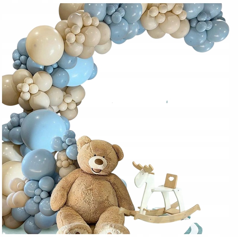 ZESTAW BALONÓW NIEBIESKI PRZYJĘCIE URODZINY ŚLUB ROCZEK CHRZEST DLA CHŁOPCA