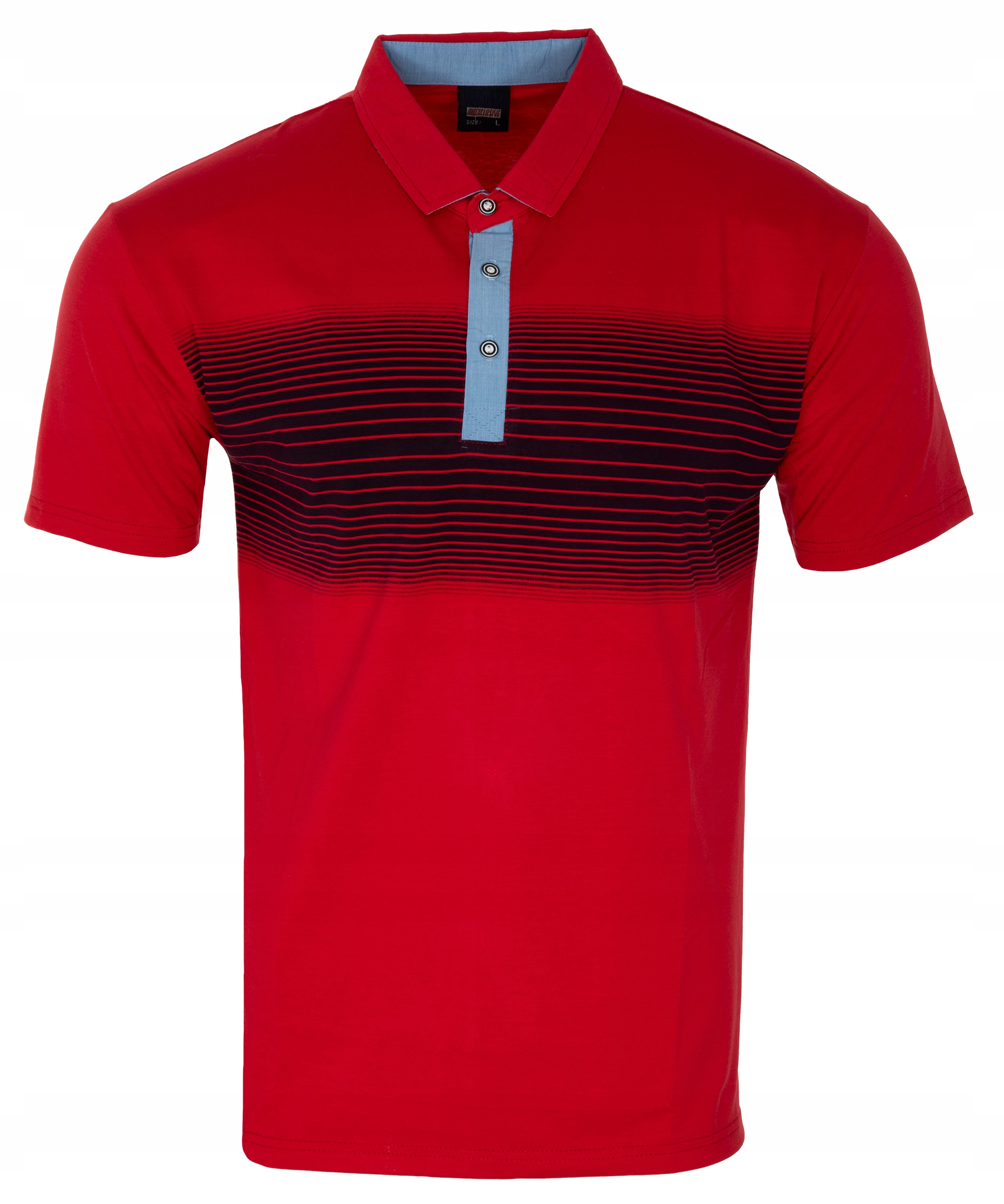 KOSZULKA męska POLO CZERWONA WZÓR rozmiar L