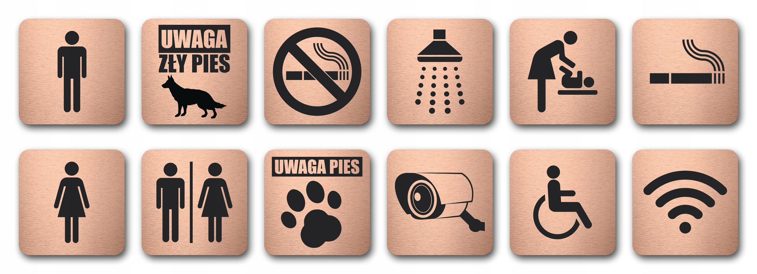 Tabliczka UWAGA PIES 10 x 10 cm ALUMINIUM Kod producenta 0,10