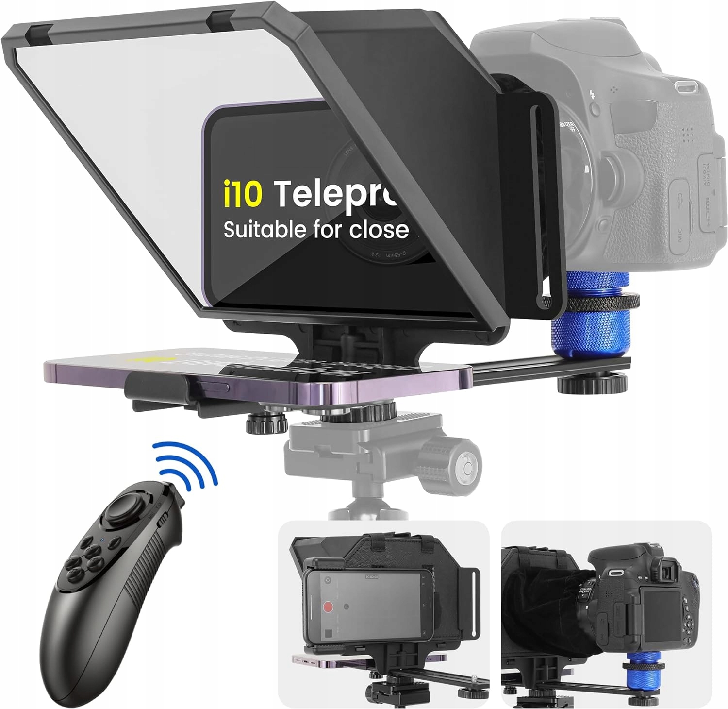 TELEPROMPTER NA APARAT I SMARTFON PROMPTER MOBILNY + PILOT BLUETOOTH