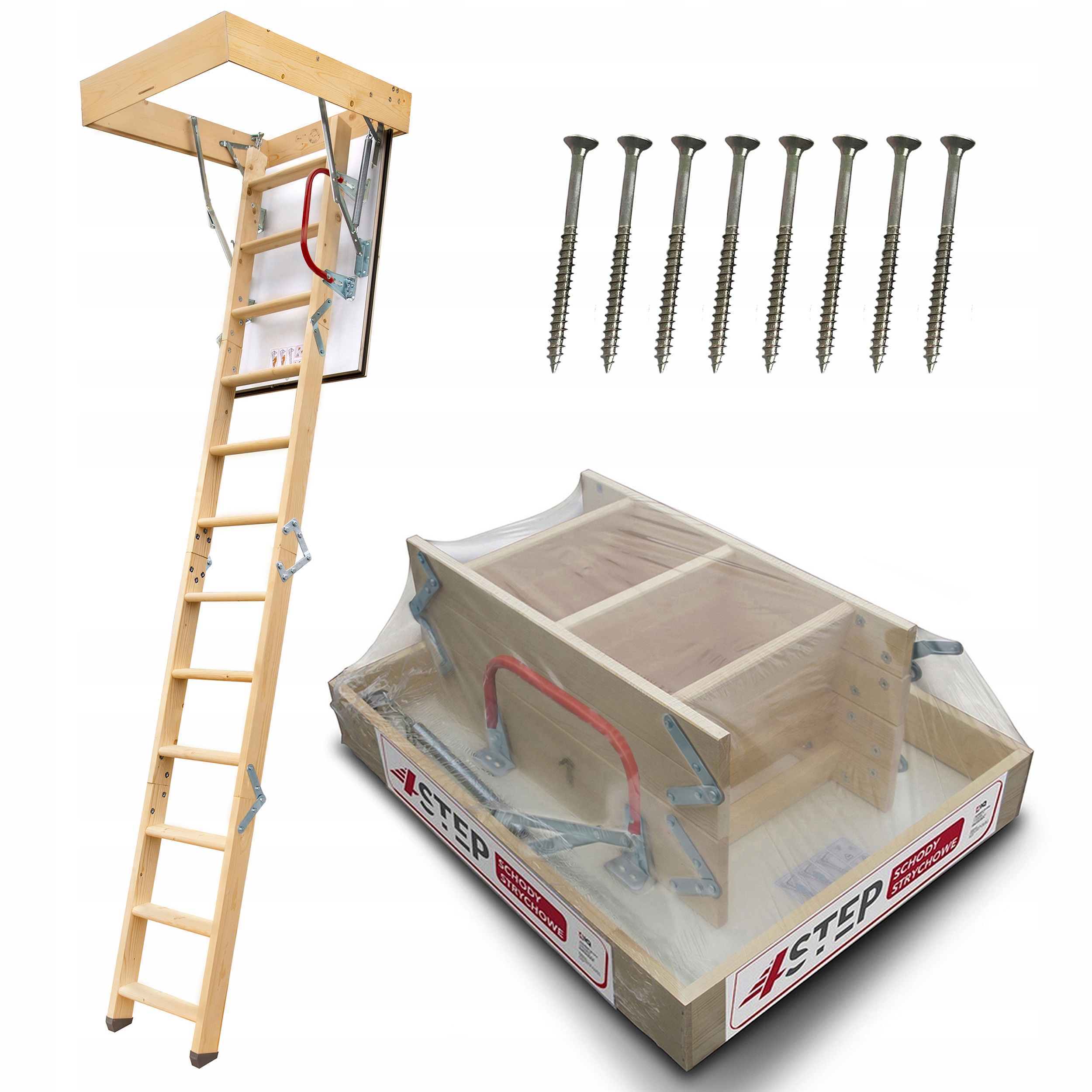 Půdní schody 4STEP Greenline 90x70 35 mm 1,05 W/m3K H275 Šrouby Bonus