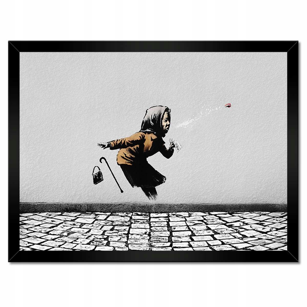 Plakáty v rámu 40x30 Banksy Kýchající babička