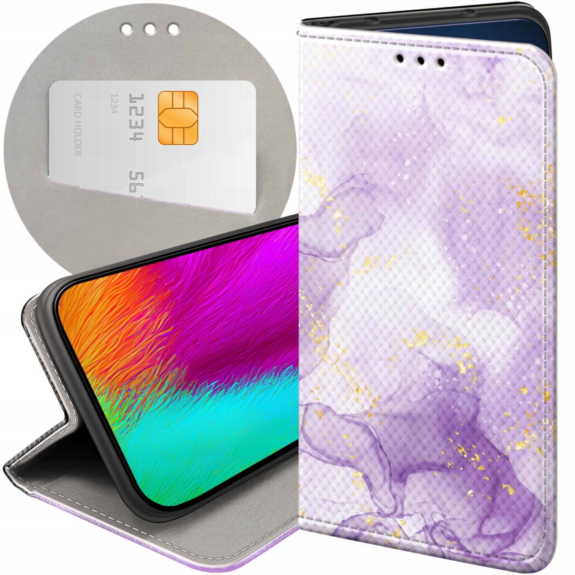Etui Z Klapką Do Samsung Galaxy J7 2017 Fioletowe Fiolet Kształty