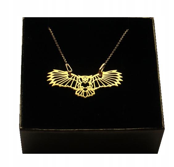 

Złoty naszyjnik Sowa Celebrytka srebro 925