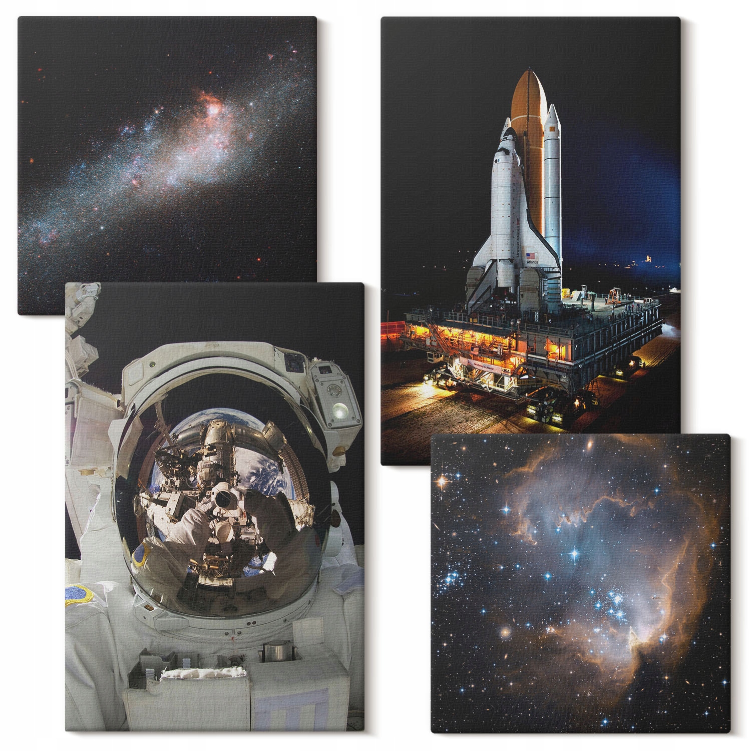 Obraz Na Plátně Sada Přistání astronautů Měsíc 4 kusy