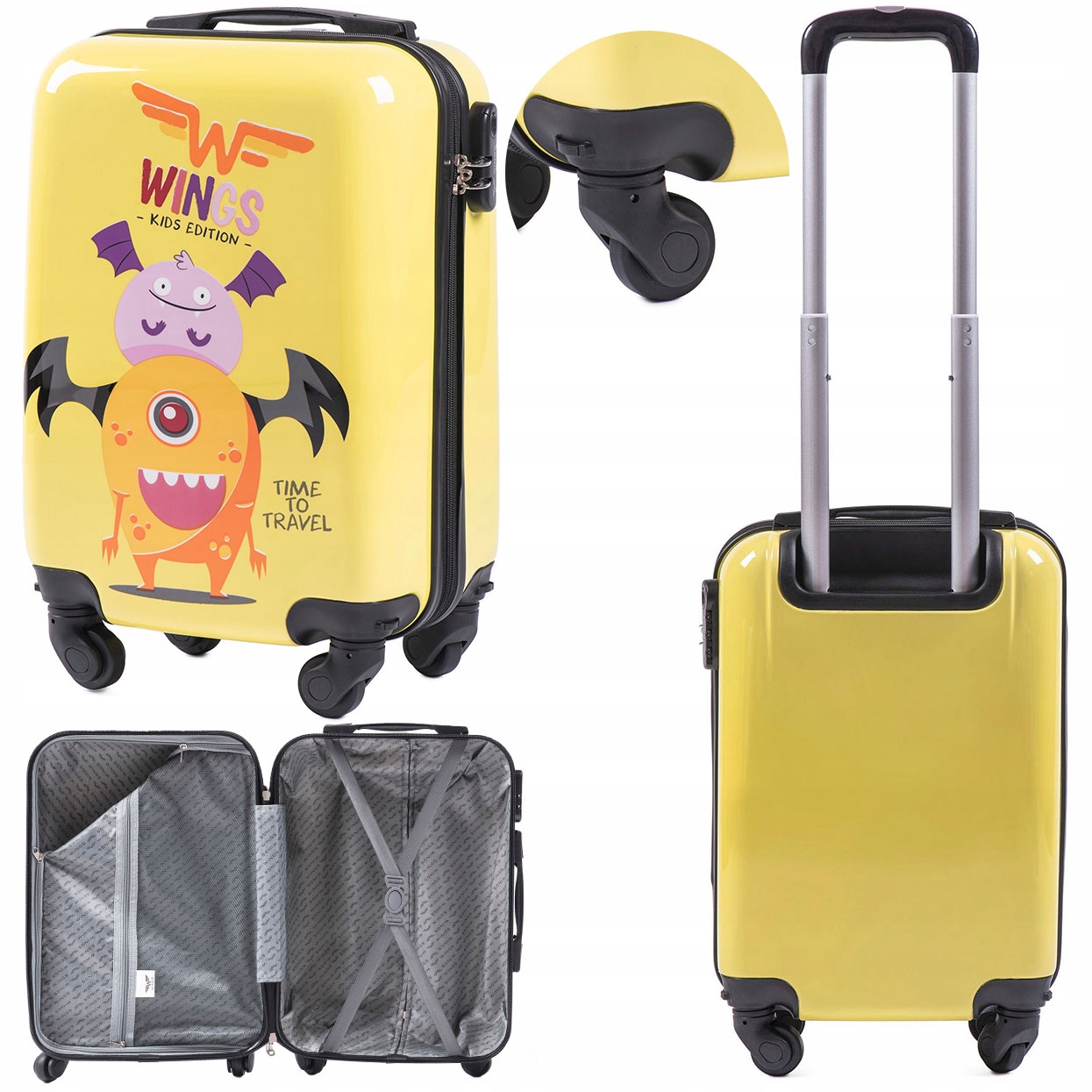 Mała Dziecięca Walizka Kabinowa Xs 25L Potwory