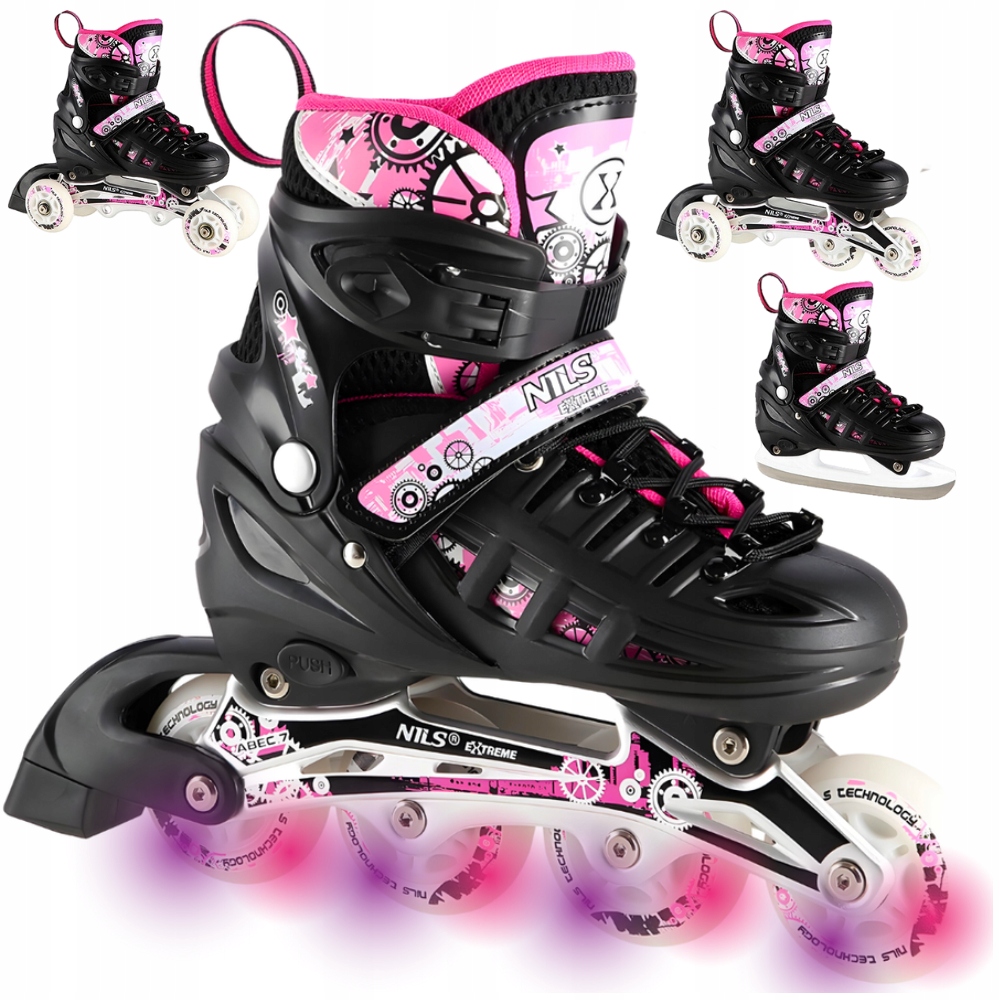 Brusle 2v1 Kolečkové brusle Kolečkové Brusle s regulací Rekreační Brusle Na Led pro děti 4v1