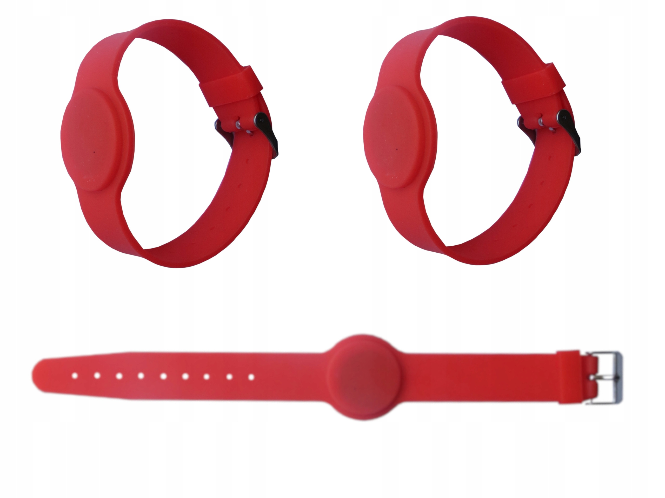 Bazénová páska červená Unique 125kHz Tag ID EM4100 Silikonová 100 kusů