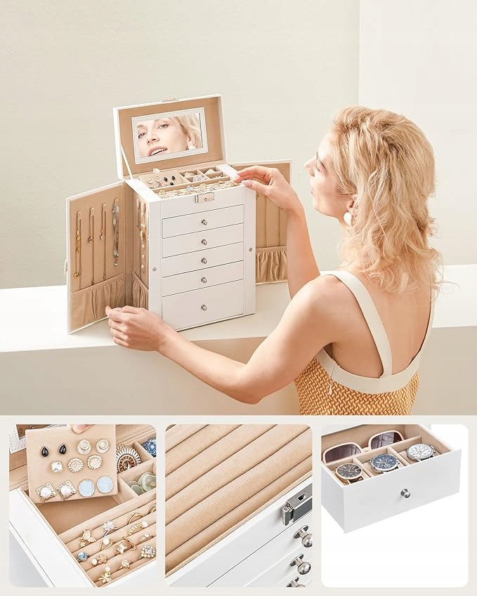 SZKATUŁKA NA BIŻUTERIĘ KUFEREK PUDEŁKO ORGANIZER EAN (GTIN) 5906482772020