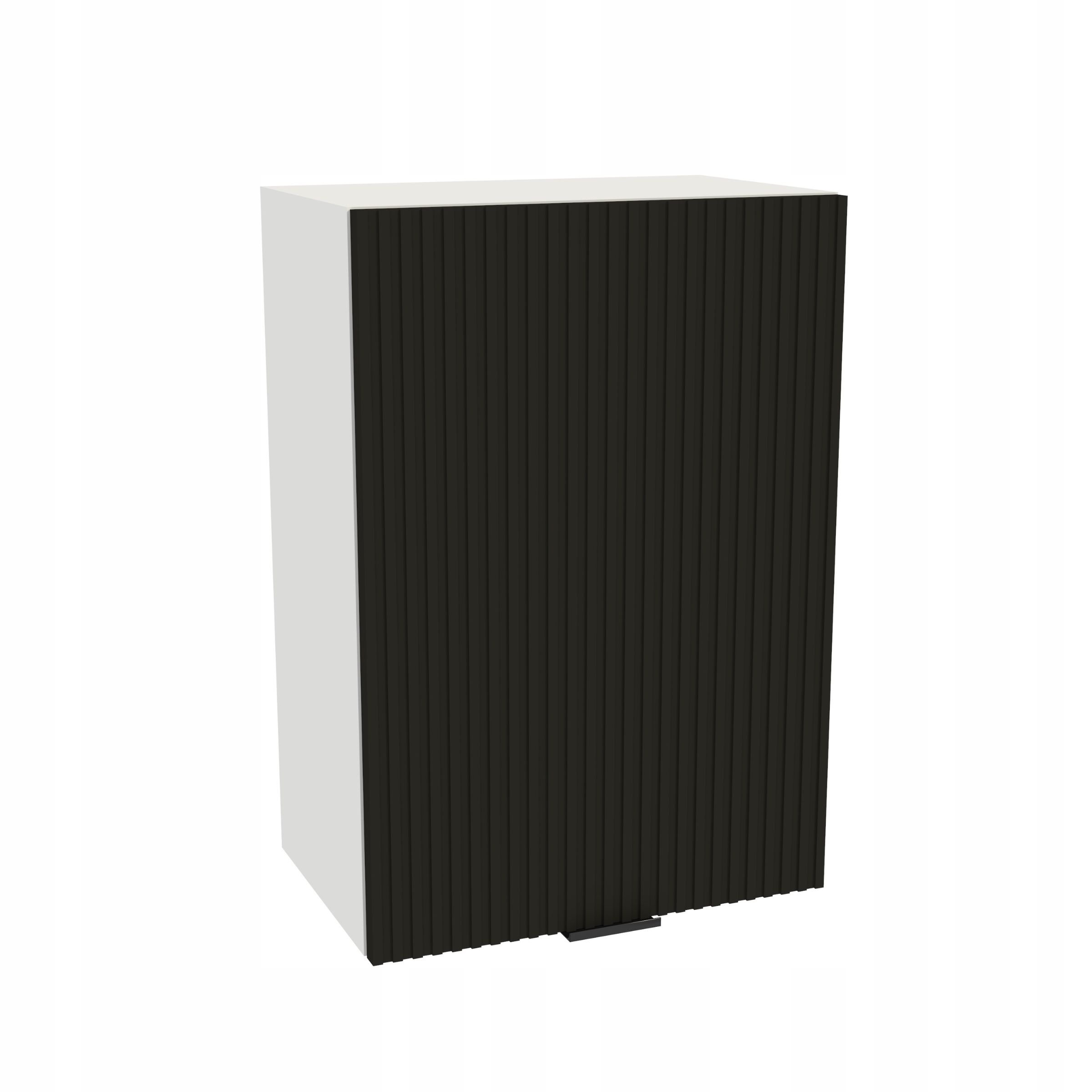 Horná kuchynská skrinka 50/72 Vigo korpus Biela predná časť Ryfla Čierna Matná