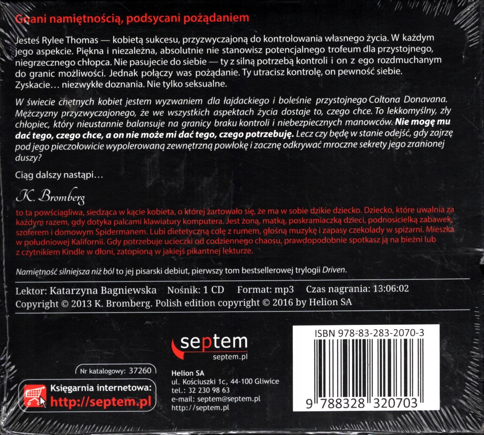 DRIVEN: NAMIĘTNOŚĆ SILNIEJSZA NIŻ BÓL - CD MP3 Stan opakowania oryginalne