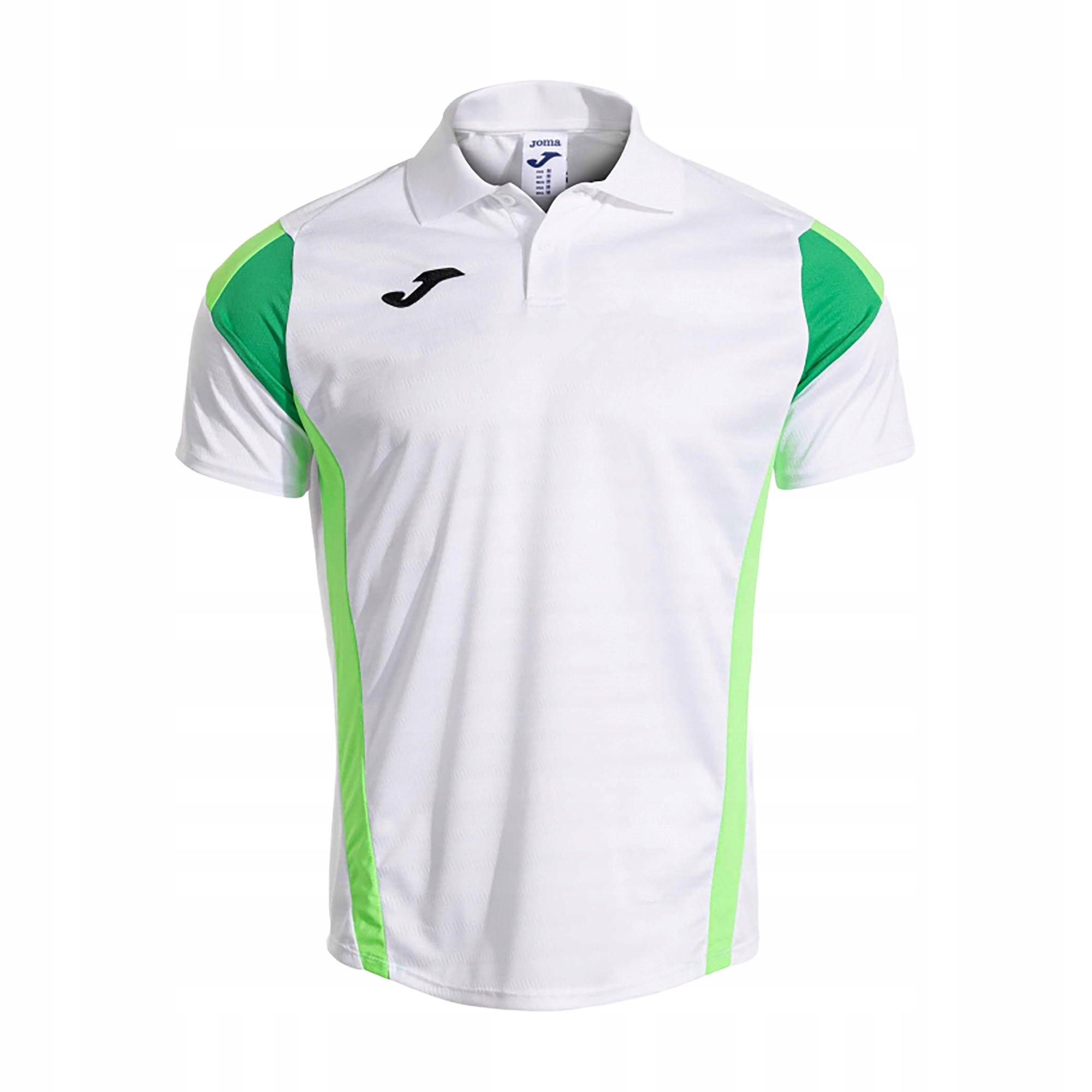 Pánská tenisová trička Joma Montreal white/fluor zelená XL