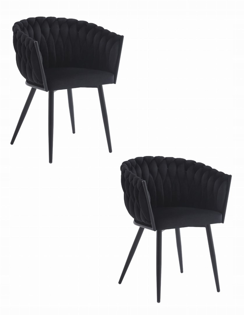 Křeslo Orion samet černé x 2
