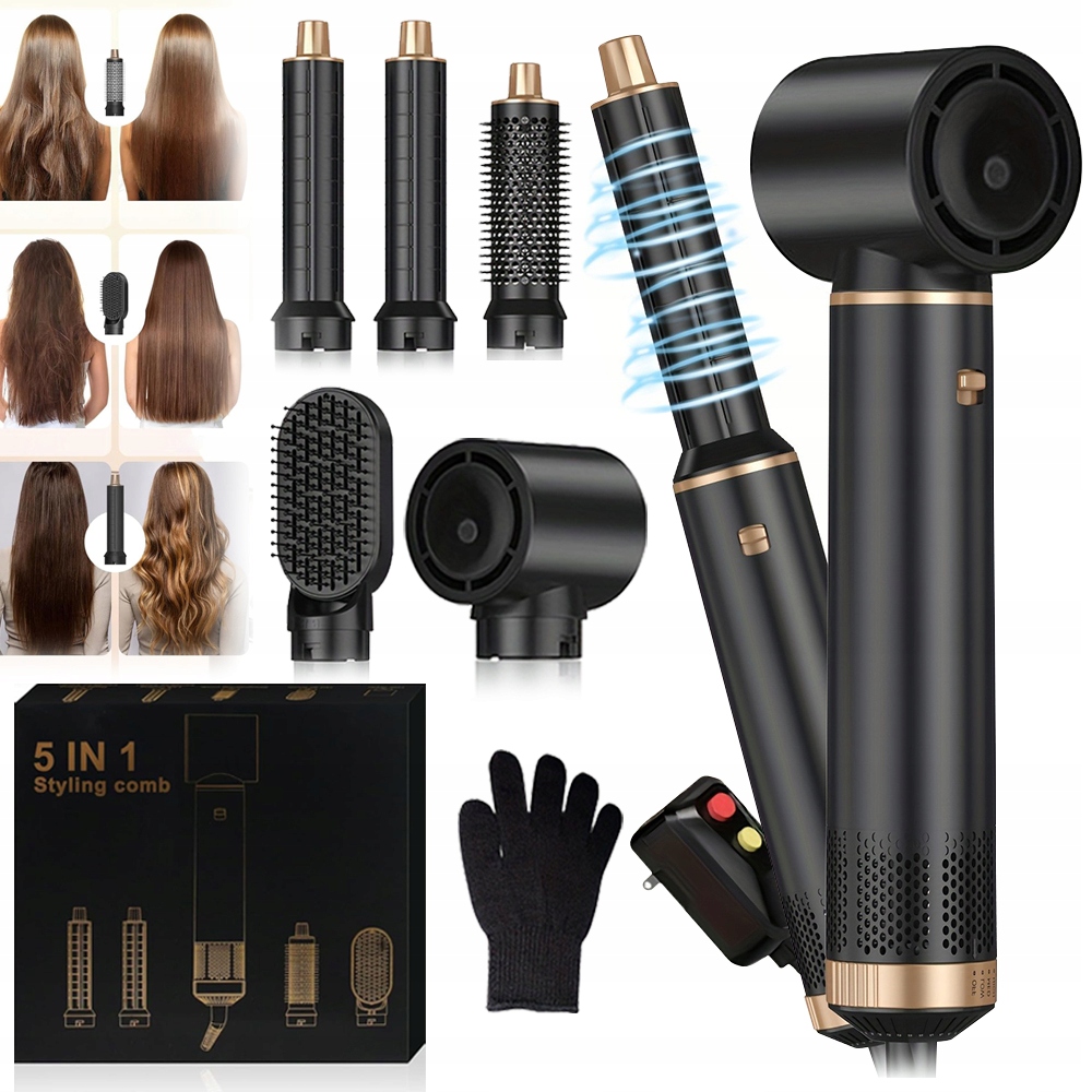Sušička vlasů sada Automatická rotační kulma na narovnávání vlasů 5 hlav