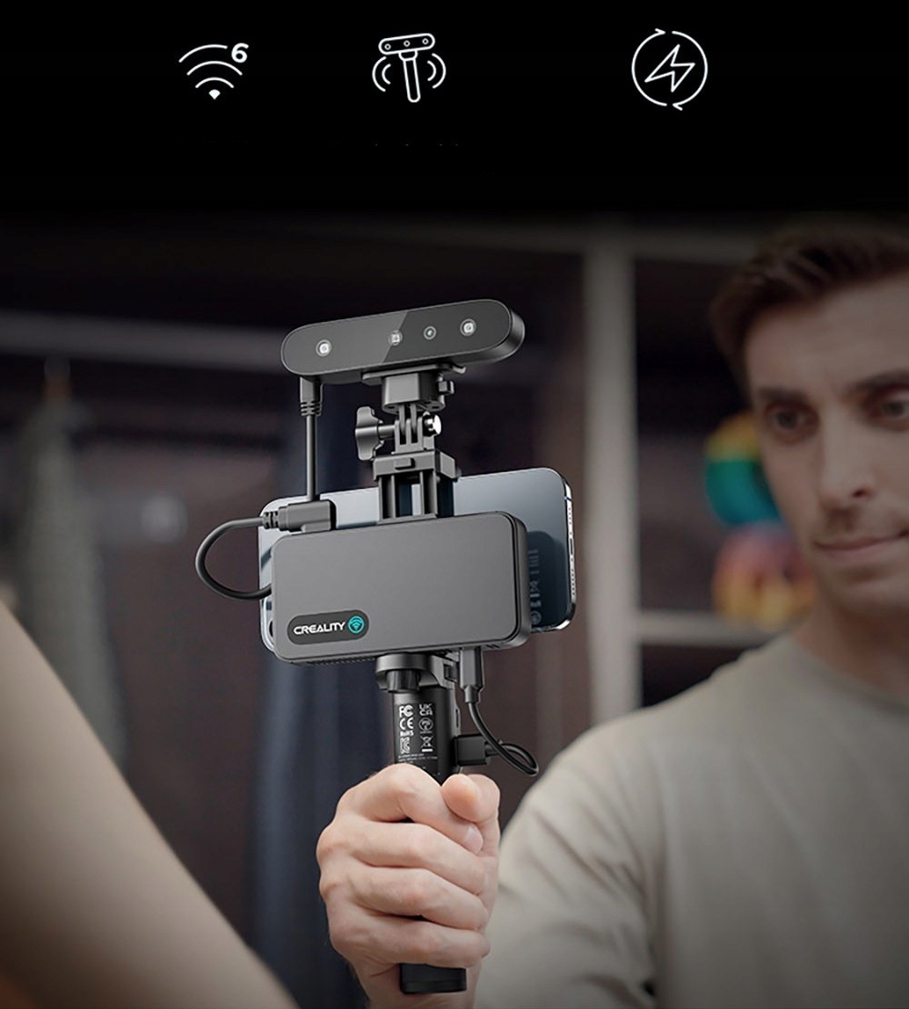 NOWOŚĆ 2024: CREALITY SKANER 3D CR-Scan FERRET PRO 30kl/s Interfejs Wi-Fi