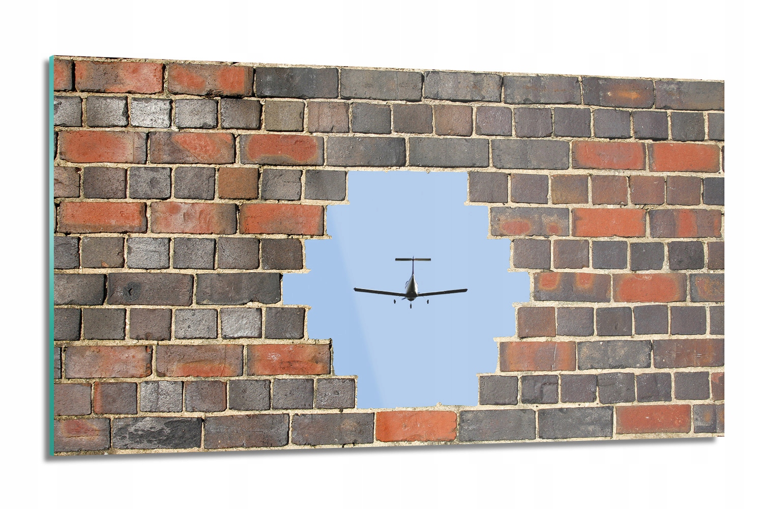 dekor Mur lietadlo výhľad na stenu 120x60 nástenný