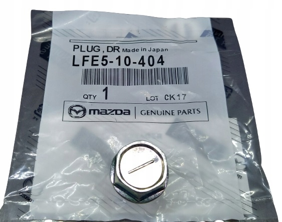 KOREK SPUSTOWY OLEJU MAZDA 3 5 6 CX-5 CX-3 CX-30 CX-60 CX-7 CX-9 ORYGINAŁ Producent części Mazda OE