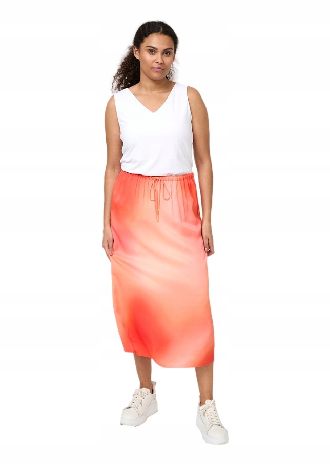 Elton Skvělá Korálová Sukně Viskóza E366 46