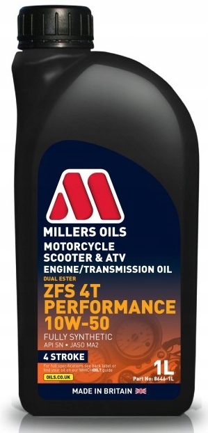 Olej motocyklowy MIllers Zfs 4T Performance 10w50 1L