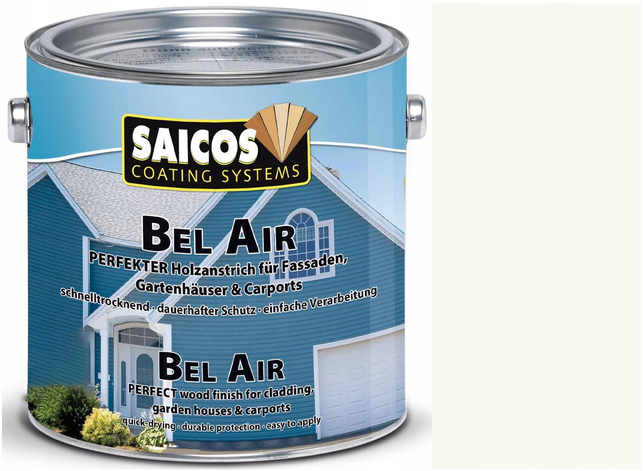 Saicos farba na záhradu a fasádu Biela 7200 2,5L