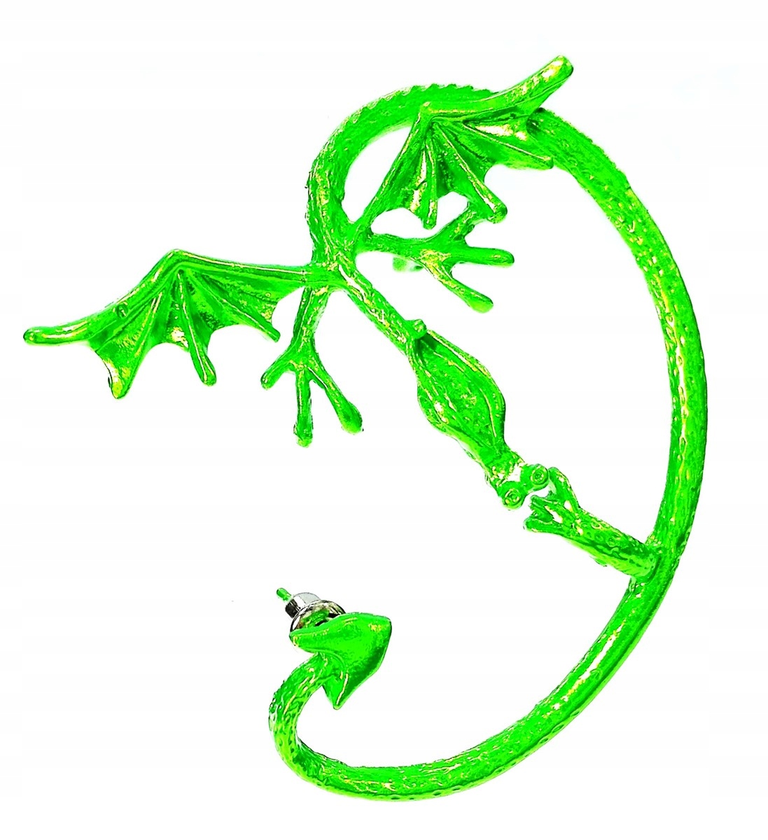 

Kolczyk nausznica smok w locie Zielony