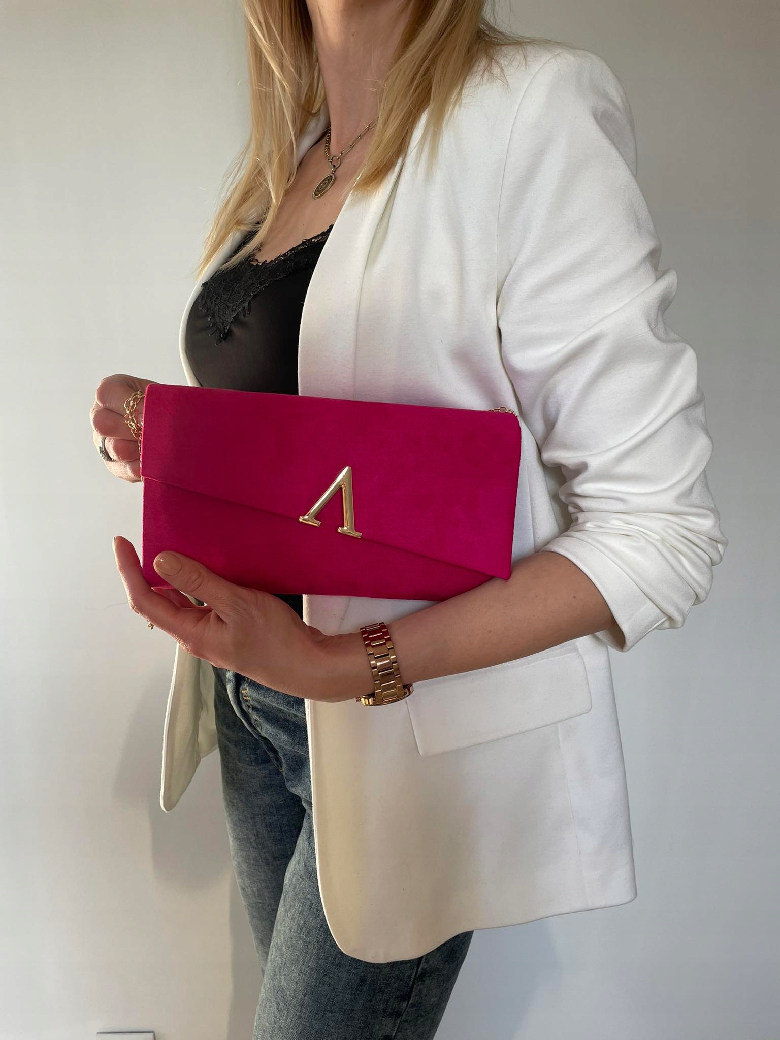 ZJAWISKOWA ZAMSZOWA TOREBKA KOPERTÓWKA FUKSJA Głębokość produktu 5.5 cm