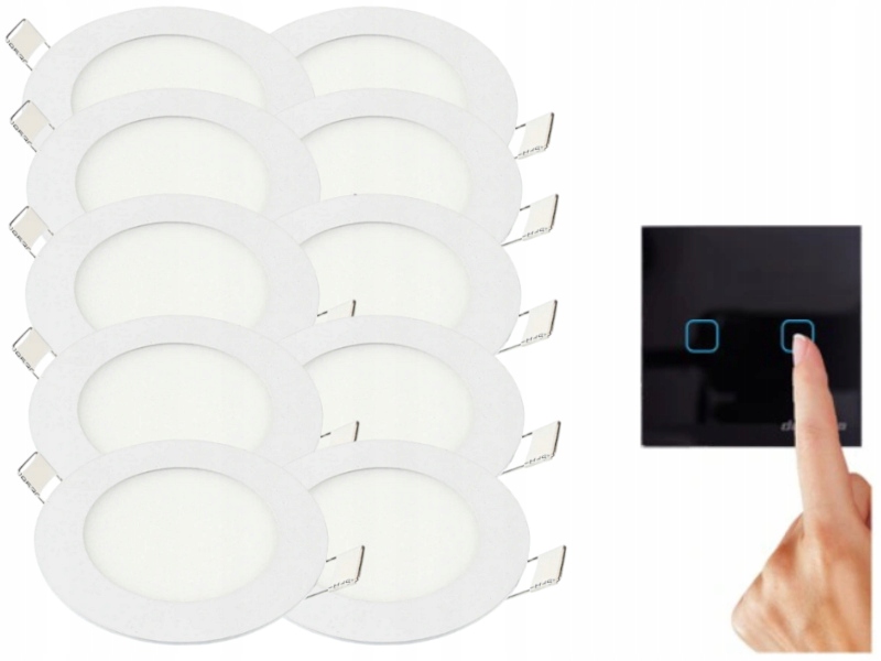 Sada Halogenová Led stropní lampa 3W 10x spínač