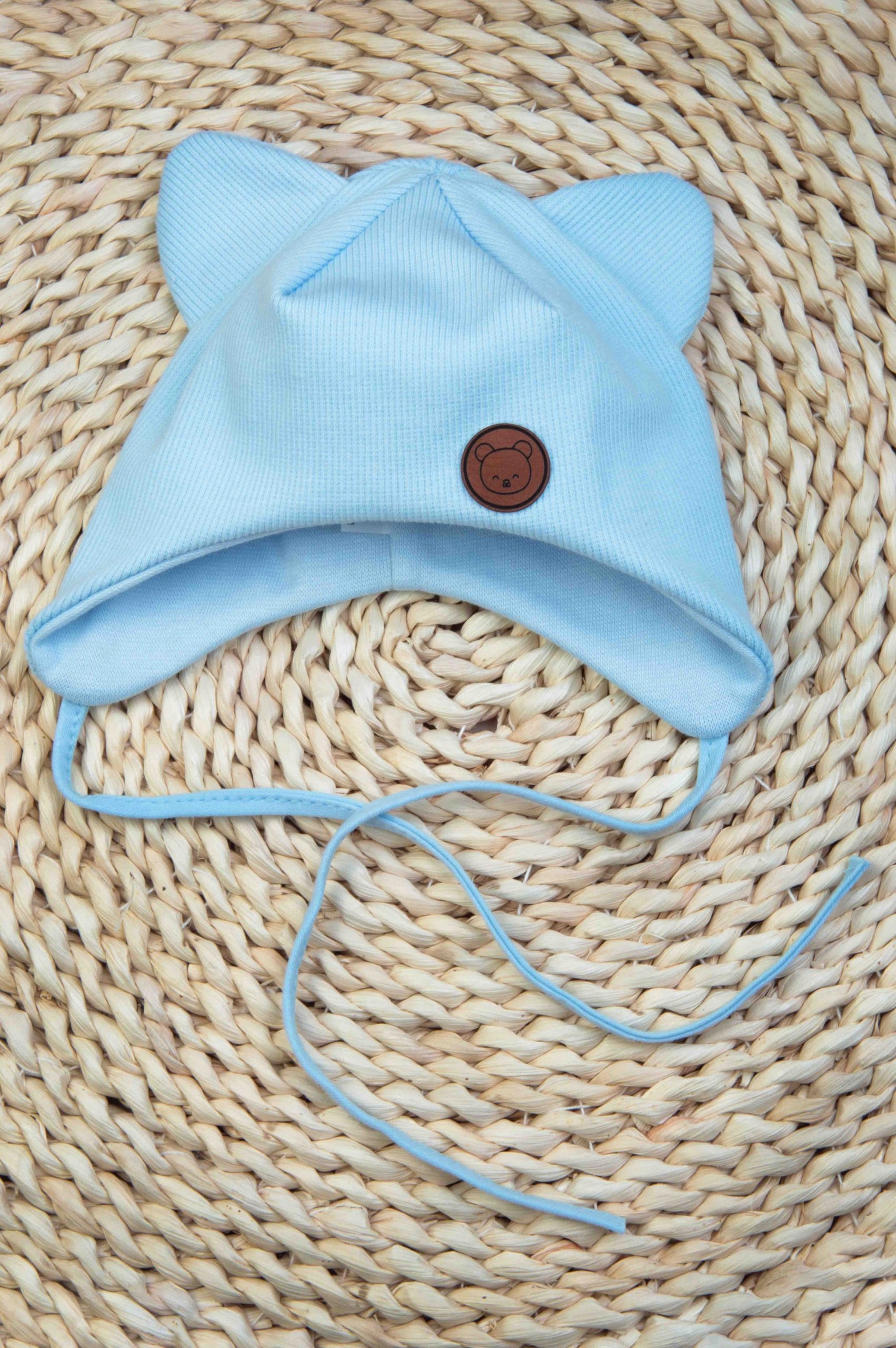 KOMPLET CZAPKA chustka APASZKA PRĄŻEK błękit 40-42 Rozmiar 40-42 cm