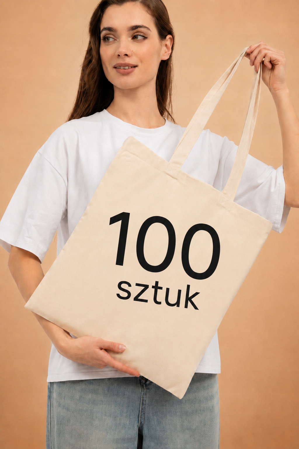 100 Ks Bavlněné Tašky 145g 38x42 Bavlna 100% k potisku, k malování