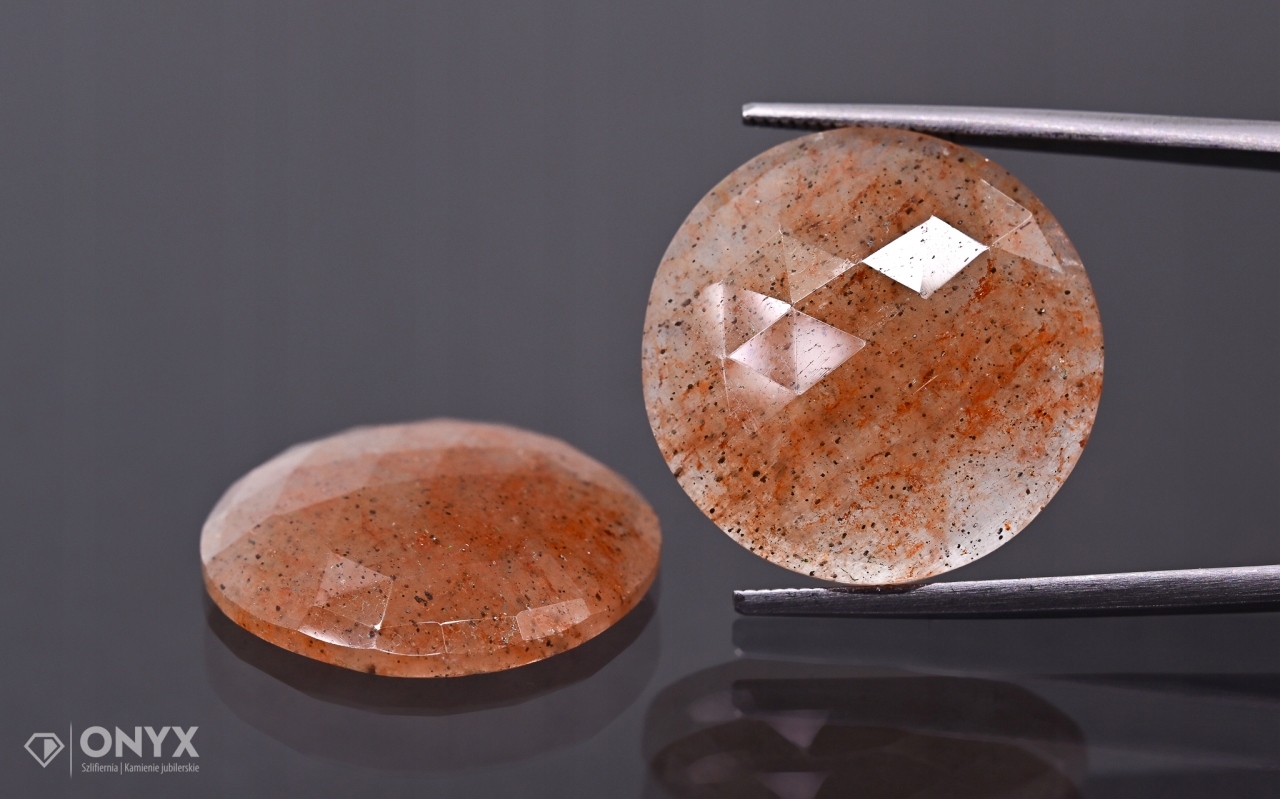 Jahodový křemen fazetovaná růžice Para kulatá f