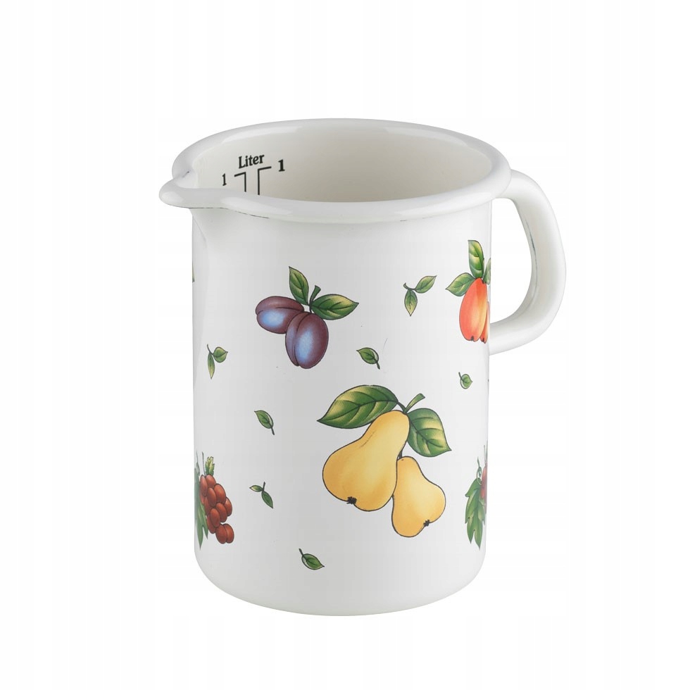 Smaltovaný džbán Riess Fruit Garden 1 litr se stupnicí