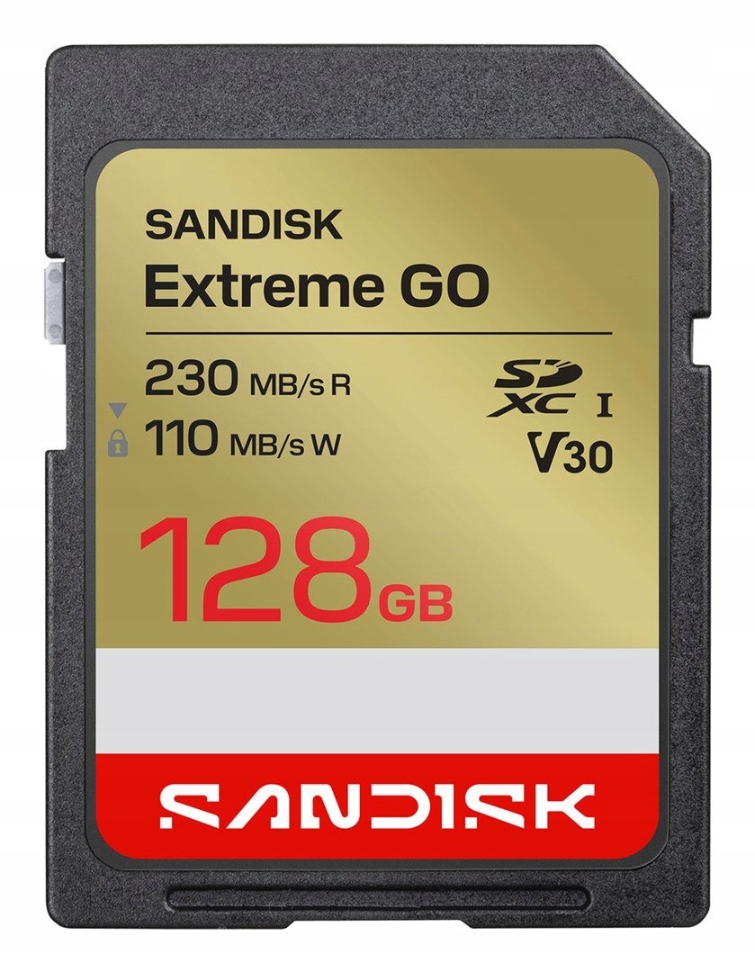 Sandisk Extreme Go Sd Uhs-i 128GB Sd 230MB/s(R) 110MB/s(W)