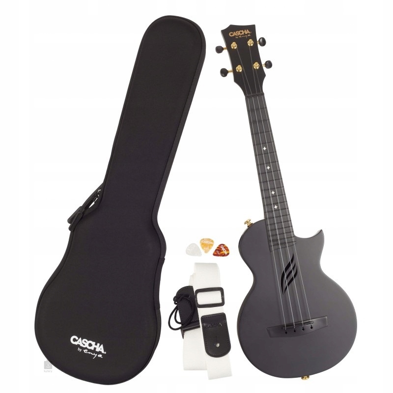 Koncertní Ukulele Cascha (enya) Black HH-2258