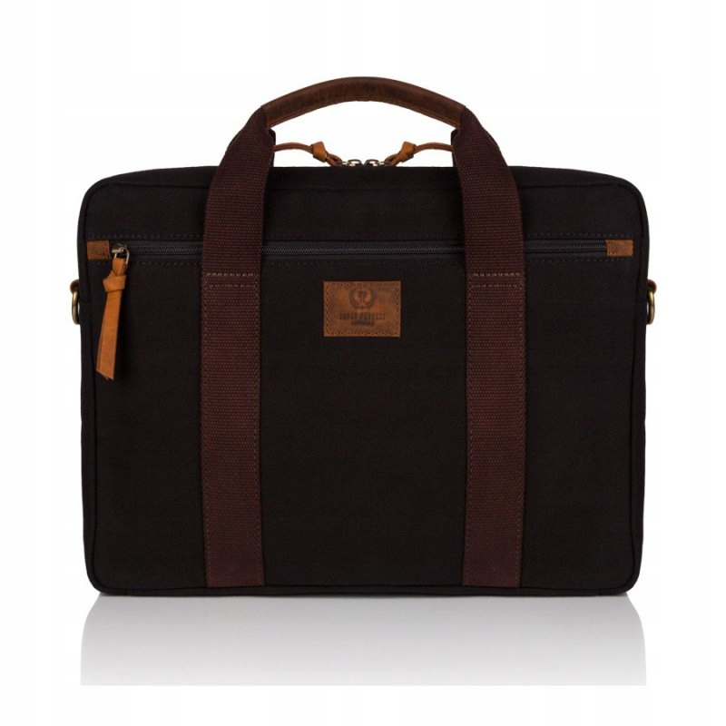 

Torba Na Laptop Z Uchwytem Na Walizkę Skóra Canvas