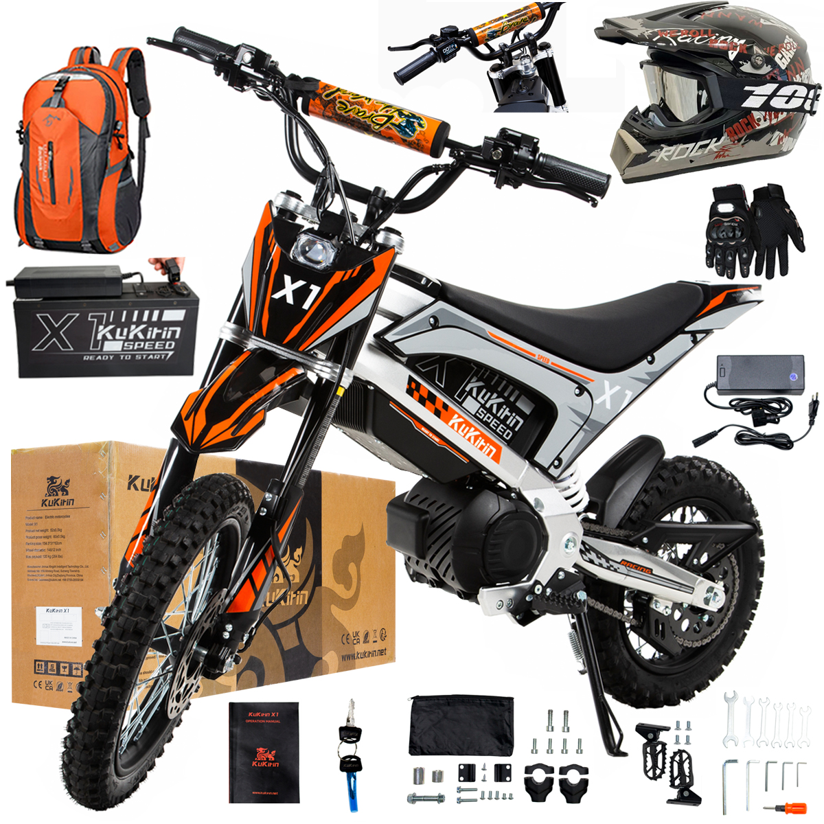 Kukirin X1 2026 Nové terénní elektrické vozidlo 2000W50KM/H 48V20.8Ah 14''