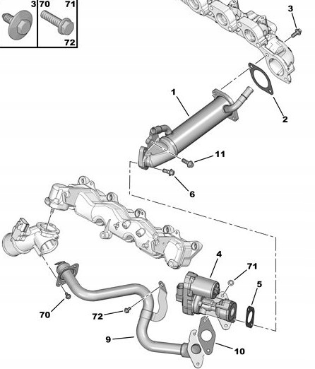 USZCZELKA ZAWORU EGR 1618.HQ Producent części Citroen OE