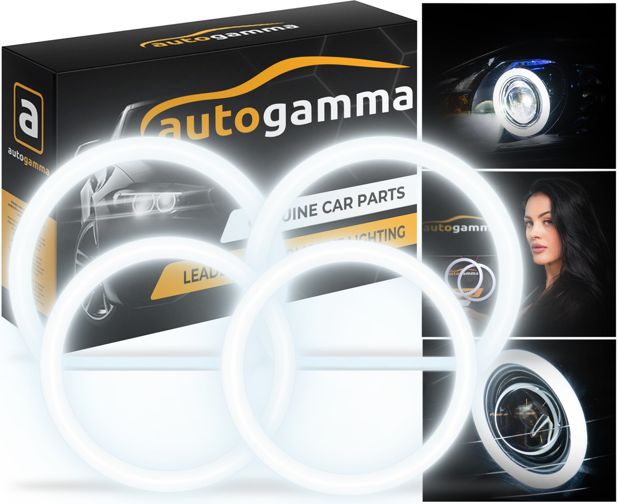 Кільця LED COTTON SMD DRL Honda CRV 06-09 Світла Денне 2x85mm + 2x106mm