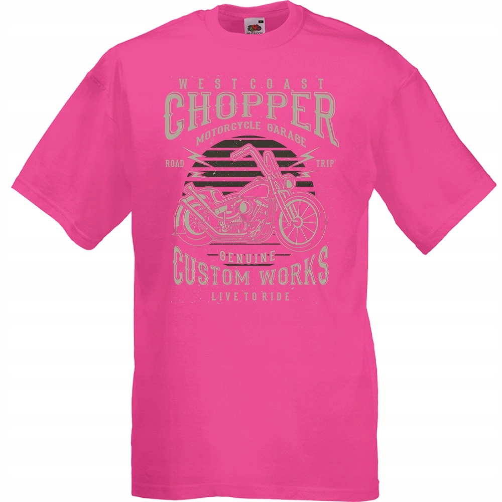 

Koszulka motor motocykl chopper S fuksja