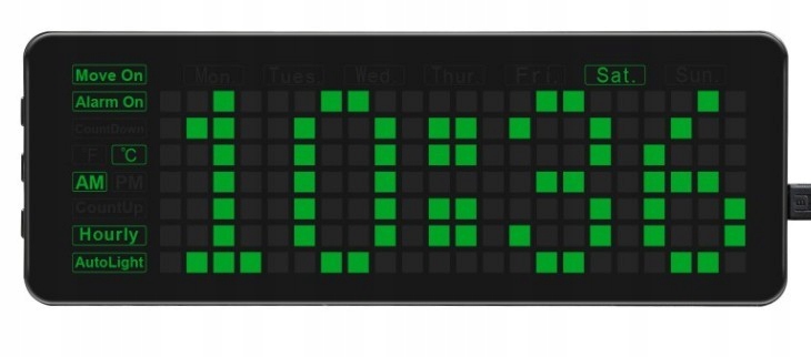 Pico-Clock-Green-EN zestaw do budowy zegara