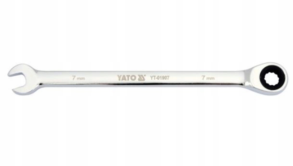 Klucz płasko-oczkowy z grzechotką 7 mm Yato YT-01907