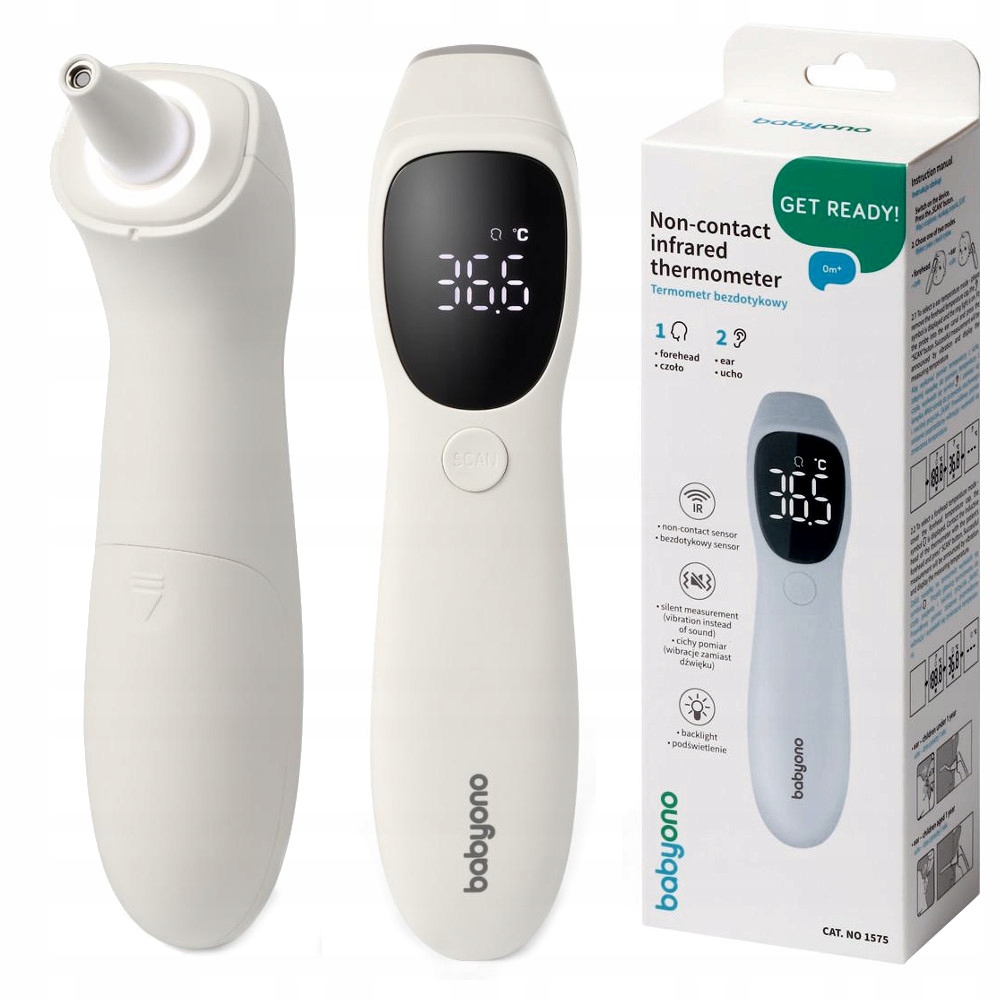 Termometr bezdotykowy do ciała elektroniczny LCD Baby Ono