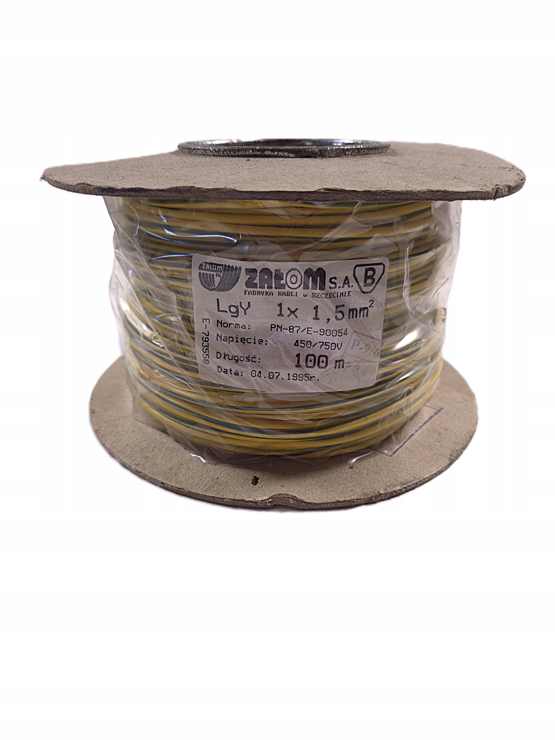 Jednožilový instalační kabel typu LgY 1x1,5