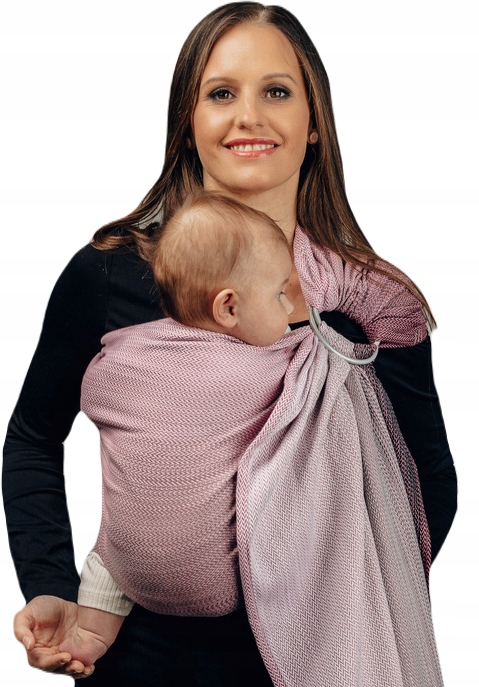 Chusta kółkowa LennyLamb - Jodełka Ombre Róż